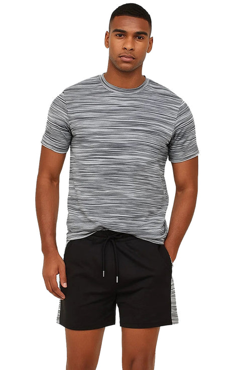 Mens Loungewear Set – Dyed Short Sleeve T-Shirt & Shorts Tracksuit