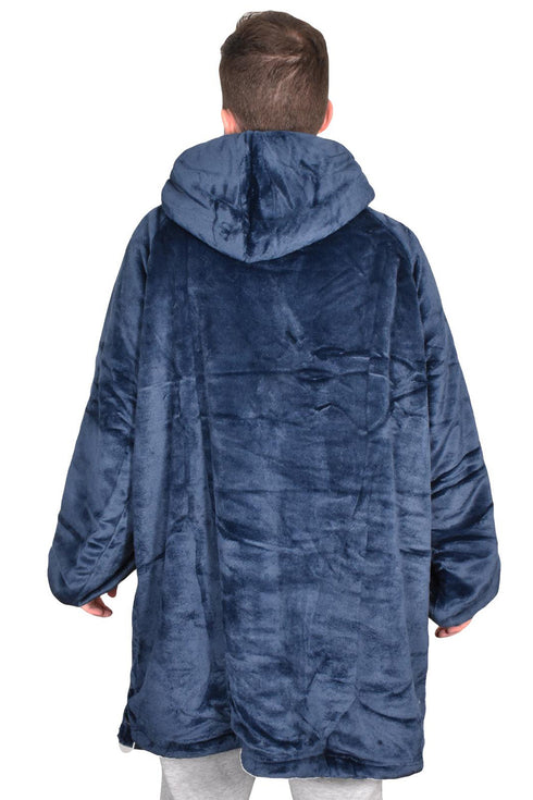 Unisex Navy Blanket Hoodie - Thin