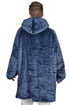 Unisex Navy Blanket Hoodie - Thin