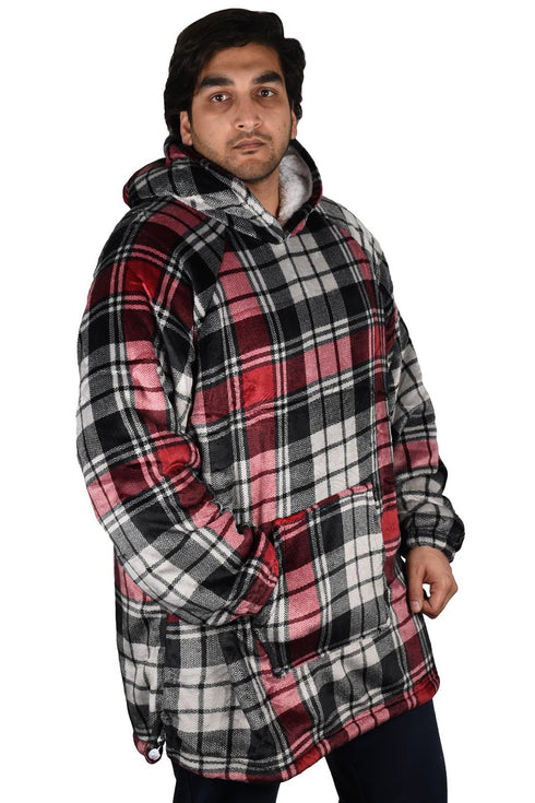 Blanket Oversized Hoodie - Heavy Check