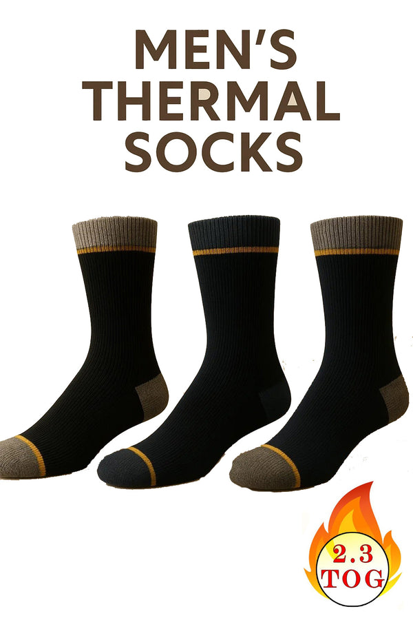 Men’s Thermal Socks 2.3 TOG – Extra Warm Winter Socks for Cold Weather | Heat Insulated Crew Length