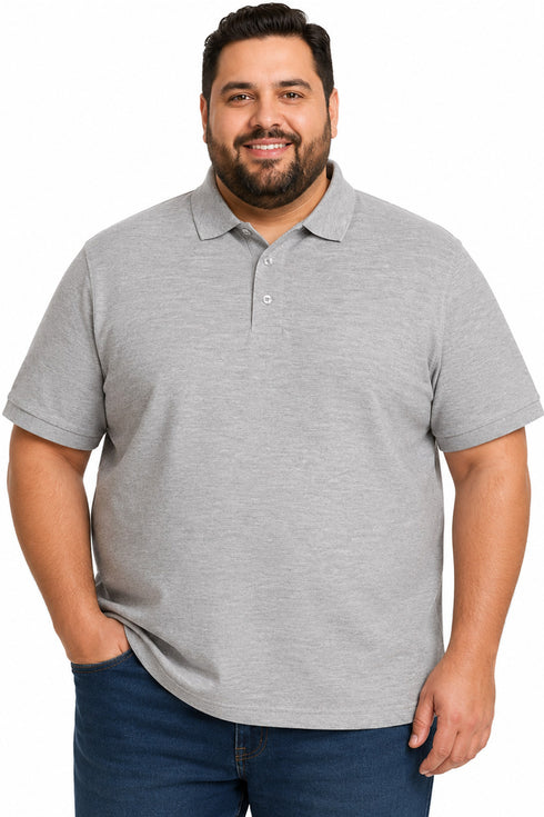 Men’s Plus Size Plain Polo Shirts - 3XL to 6XL