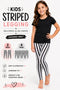 Kids Black and White Striped Leggings | Halloween Costume Tights - 2/4 Pack