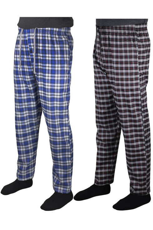 2 Pack Mens Polycotton Nightwear Pyjamas