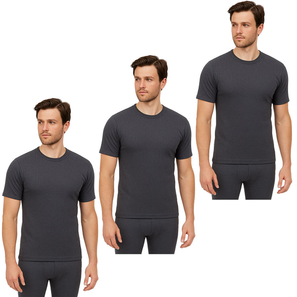 3 Pack Mens Thermal Short Sleeve Top