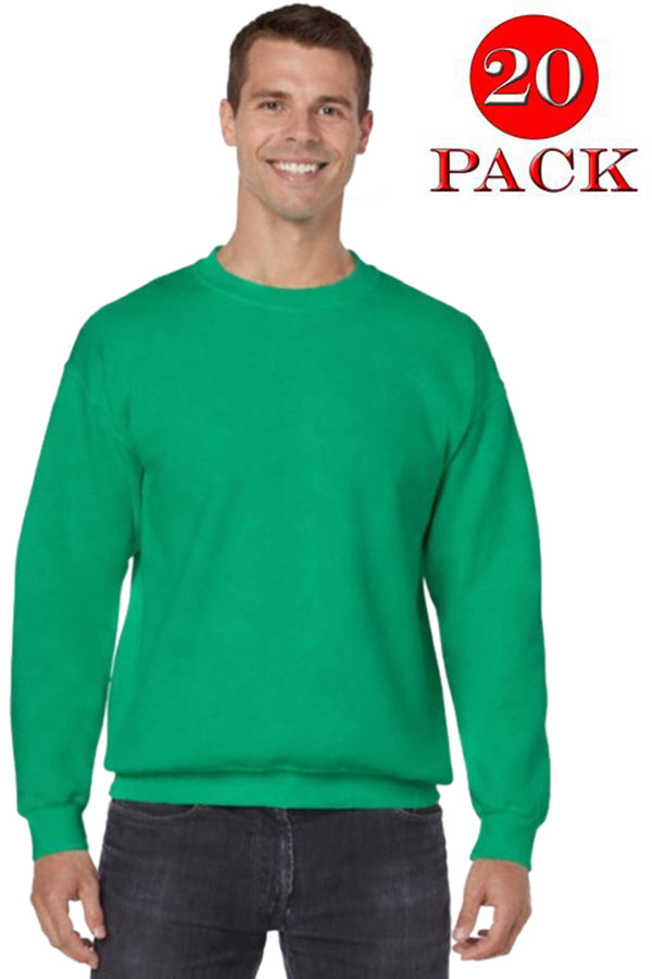 Mens Plain Crew Neck Sweatshirt - 20/40 Pack