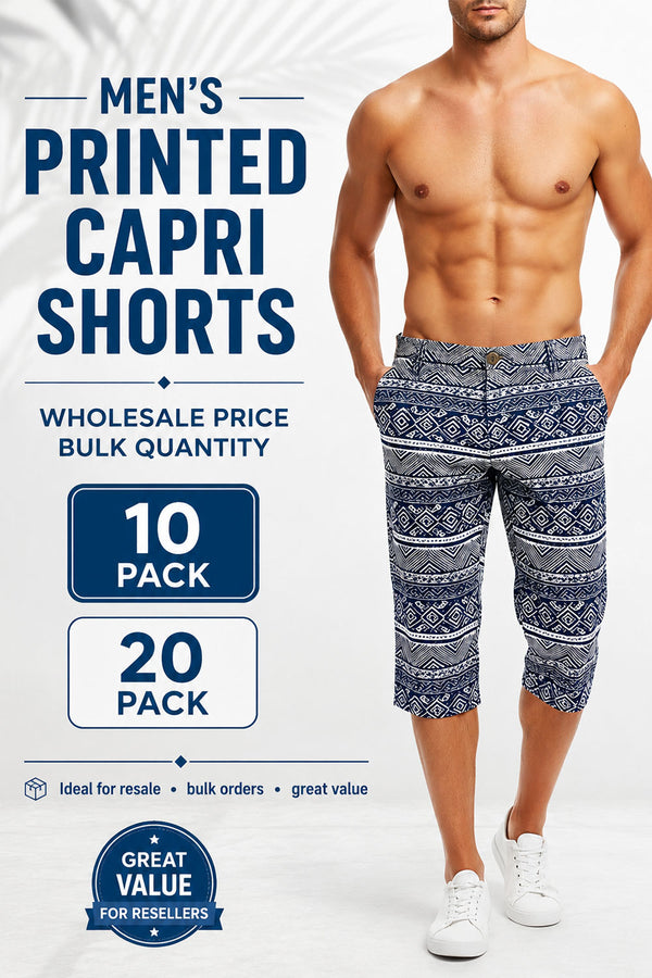 Mens French Terry Summer Shorts - 10/20 Pack