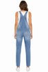 Women’s Light Blue Distressed Denim Dungarees
