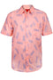 Mens Coral Pineapple Print Hawaiian Shirt