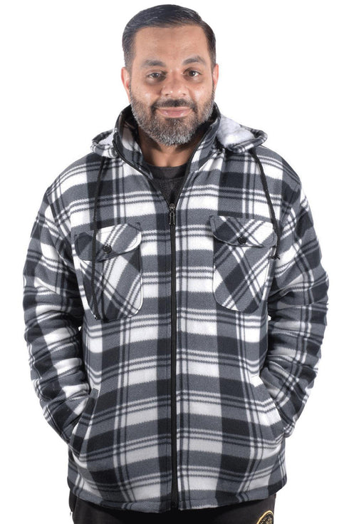 Mens Sherpa Fur Lined Hoodie