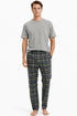 Men's Plaid Pajama Set – Short Sleeve T-Shirt & Lounge Pants