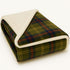 Plaid Sherpa Fleece Blanket | Reversible Sofa & Bed Throw