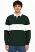 Men’s Long Sleeve Single Striped Rugby Polo Shirt