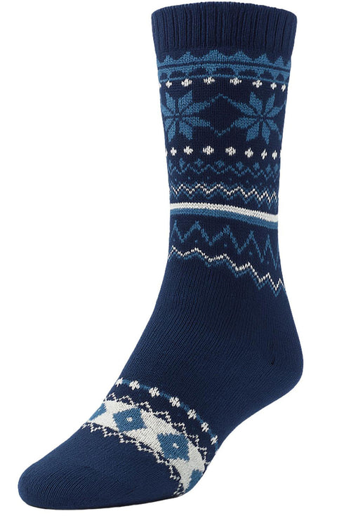 Men’s Griper Thermal Socks – Warm Winter Knitted Crew Socks with Stylish Nordic Pattern