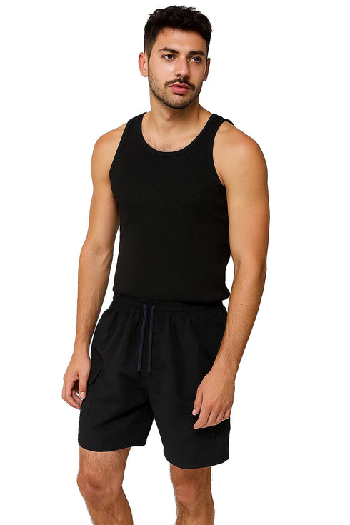 Men’s Polyester Summer Shorts – Breathable, Pockets, Elastic Waist