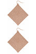 Gold Diamond-Shaped Artificial Earrings with Gift Box