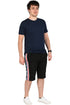 Men’s Black Athletic Shorts with Side Stripes – Sportswear & Casual Active Shorts