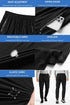 Men's Black Slim Fit Nylon Tracksuit Pants with Zipper Pockets