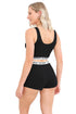 Women’s 2 Piece Stretch Gym Set - Crop Top & Shorts