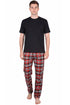 Mens Woven Lounge Polycotton T-Shirt Pajama Set