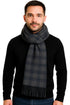 Premium Unisex Check Muffler – Warm Wool Blend Knit Scarf