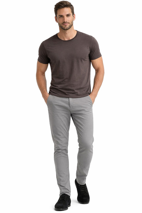 Men's Crosshatch Slim Fit Chinos