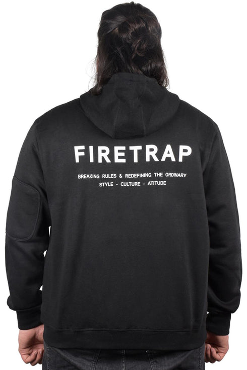 Fire Trap Mens Fleece Zip Up Hoodie