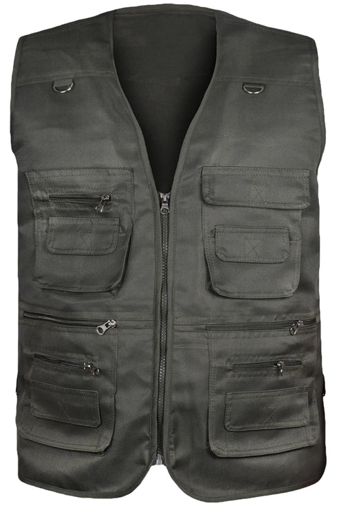 Mens Multi Pocket Sleeveless Utility Vest