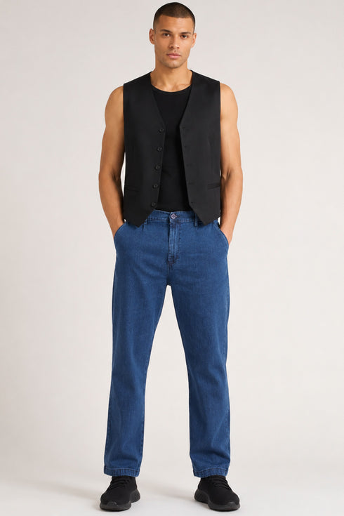 Men’s Relaxed Fit Blue Denim Jeans