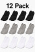 Unisex Low Cut Socks 6 or 12 Pack – Cotton Invisible Trainer Socks for Men & Women