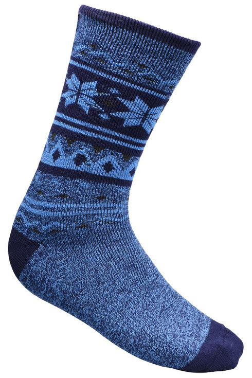 Men Calf Length Lite Fairisle Socks - 406B