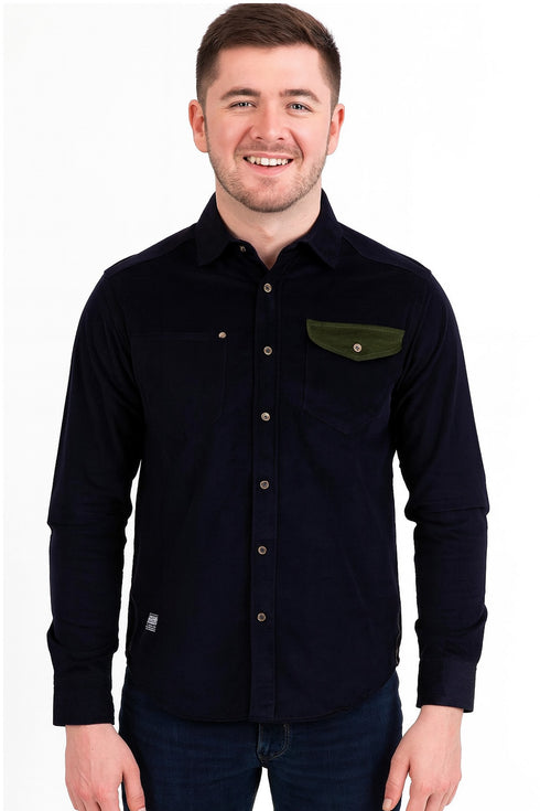 Mens Long Sleeve Stretchable Cotton Shirt