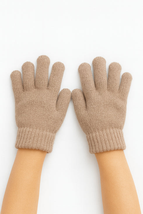 6 Pairs Kids Winter Gloves – Assorted Colours, Warm Knit Stretch Gloves