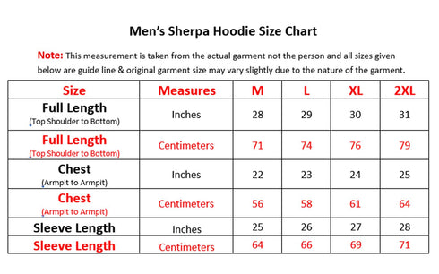 Men’s Fleece-Lined Zip Up Hoodie – Warm Winter Sherpa Jacket with Hood