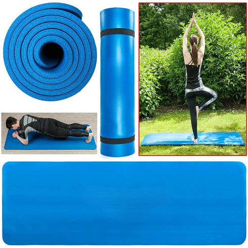 Yoga Mat for Fitness, Pilates & Home Workouts – Non-Slip, Cushioned Exercise Mat with Carry Strap