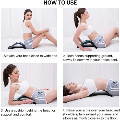 Back Stretcher with Acupressure Points – Lumbar Support Device for Spine Pain Relief & Posture Correction