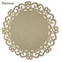 4 Pack Round Gold PVC Placemats & Coasters