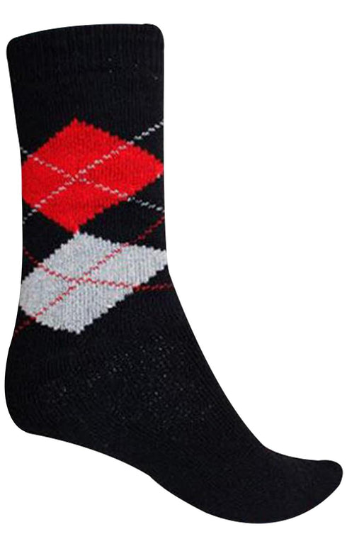 Assorted Mens Polycotton Thermal Socks - Pack of 12