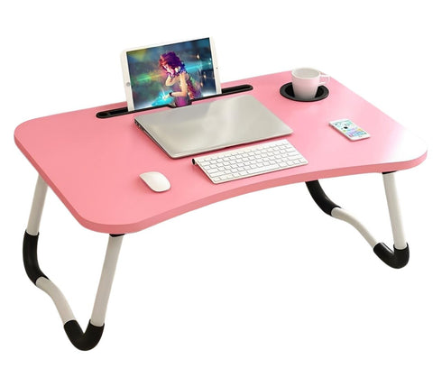 Portable Laptop Table for Bed Adjustable Folding Bed Desk Tray