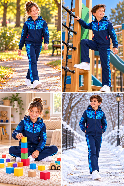 Kid's Sublimation Tracksuit - Hoodie and Open Hem Joggers
