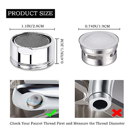 4 Pack Bathroom Sink Faucet Aerator Filter Nozzle