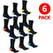 Mens Designer Cotton Formal Socks - 6/12 Pack