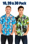 Men’s Short Sleeve Hawaiian Shirt – 10, 20 & 30 Pack - From £2.16 Per Unit