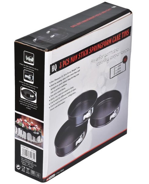 3 Piece Non Stick Springform Cake Tins