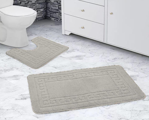 2 Pack Jacquard Bath and Pedestal Mat