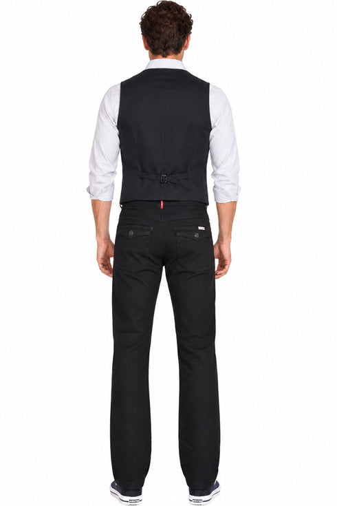 Men’s Straight Fit Washed Denim Jeans