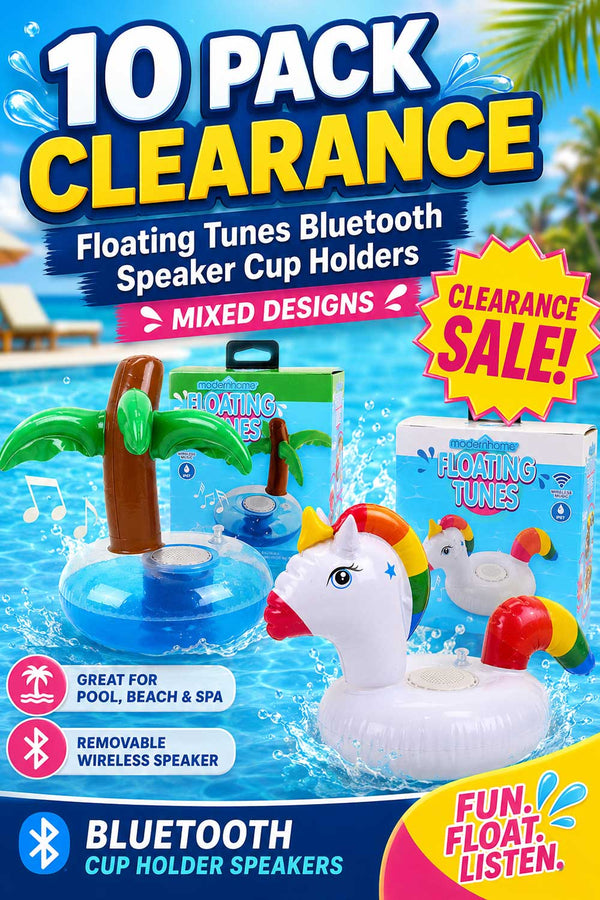10 Pack Floating Tunes Bluetooth Speaker Cup Holders