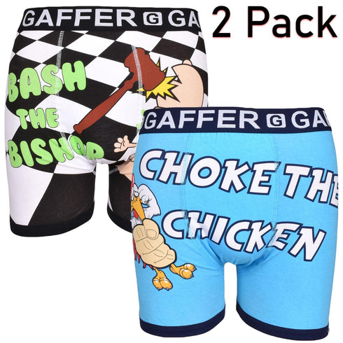 2 Pack Gaffer Mens Funky Boxers