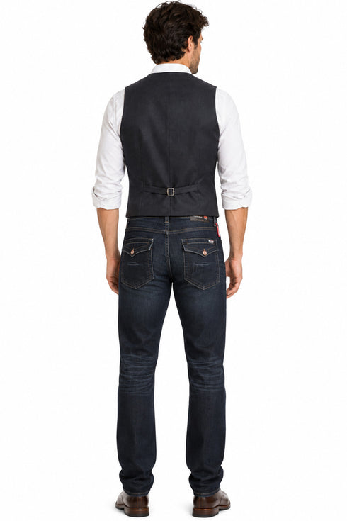 Men’s Straight Fit Washed Denim Jeans