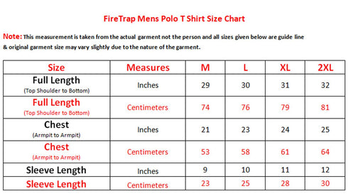 Firetrap Mens Short Sleeve Polo T-shirt
